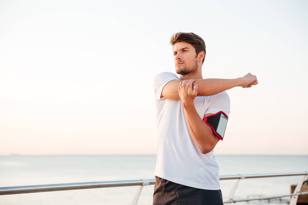 Two stretches for shoulder blade pain to try shutterstock 496140880 stretches for shoulder blade pain